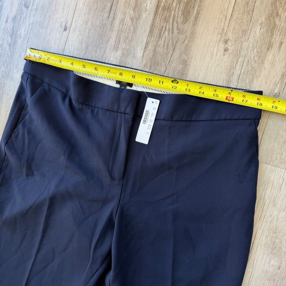 NWT J.Crew 365 Edie Wide Leg Trousers Navy Blue Women's Size 16 Office Career - Picture 5 of 10